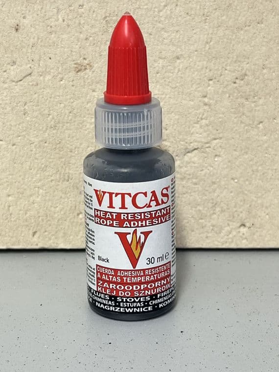High Temperature Rope glue/adhesive/ sealant 30 ml Black single use
