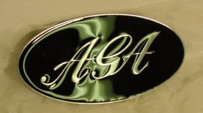 Large Post 74 Aga range cooker Badge, mounting pins, chrome letters