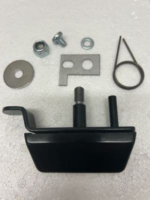 Rayburn Black Bakelite Door Handle Complete assembly C/W with Screws, Bracket  & Washers