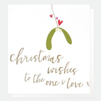 'Christmas Wishes to the One I Love'  Simply Cute Caroline Gardner Greeting Card