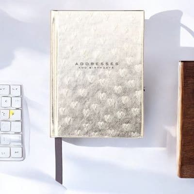 'Gold Hearts' Gorgeous Caroline Gardner Address & Birthday Book