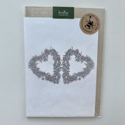 'Two Hearts ' Gorgeous Greeting Card with Packet of Wildflower Seeds
