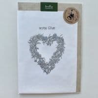 'With Love' Gorgeous & Different Greeting Card comes with a packet of Wildflower Seeds