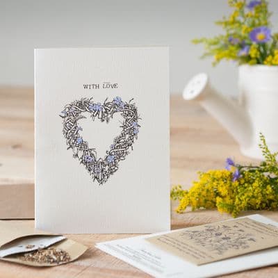 'With Love' Gorgeous & Different Greeting Card comes with a packet of Wildflower Seeds