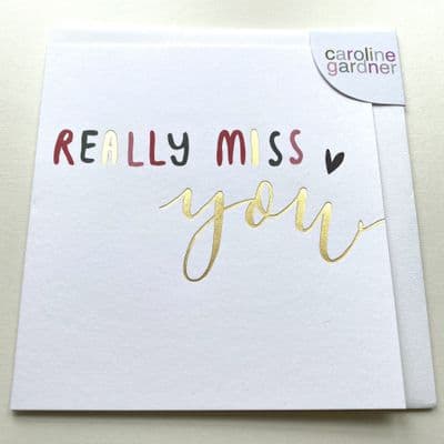 Aaawww! So sweet! 'Really Miss You' Caroline Gardner Greeting Card