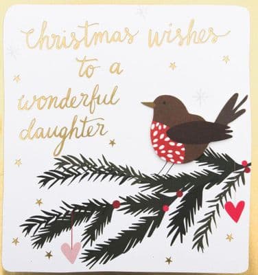 Caroline Gardner 'Christmas Wishes Daughter'  Greeting Card