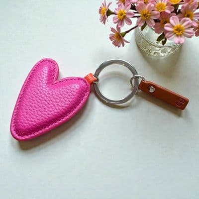 Caroline Gardner 'Fuchsia Pink' Heart Keyring - Just Fab!