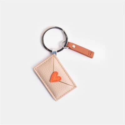 Caroline Gardner 'Love Letter' Keyring with heart detail - Super Cute!