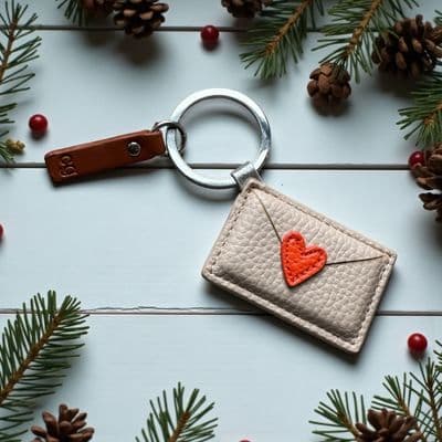 Caroline Gardner 'Love Letter' Keyring with heart detail - Super Cute!