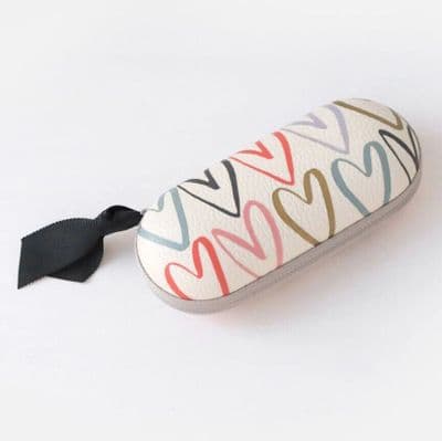 Caroline Gardner - 'Multi Hearts Outline' Glasses Case - Just Lovely!