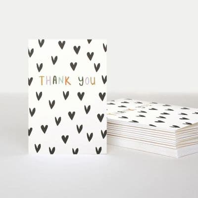 Caroline Gardner 'Scattered Heart' Thank You Cards - Pack of 10