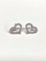 Diamante Heart Earrings