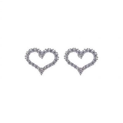 Diamante Heart Earrings