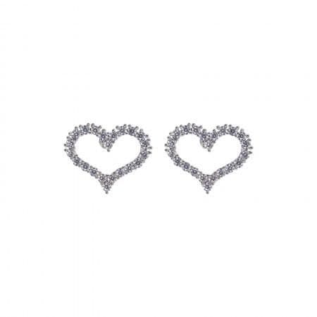 Diamante Heart Earrings