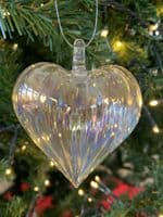 Exquisite Pearl White 'Special Memory' Glass Hanging Ornament