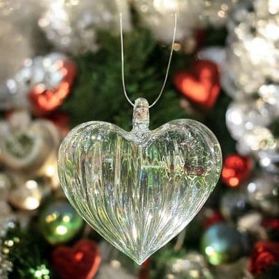 Exquisite Pearl White 'Special Memory' Glass Hanging Ornament