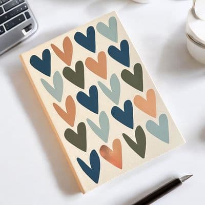 Fab Caroline Gardner Slim Notebook with Soft Heart Design