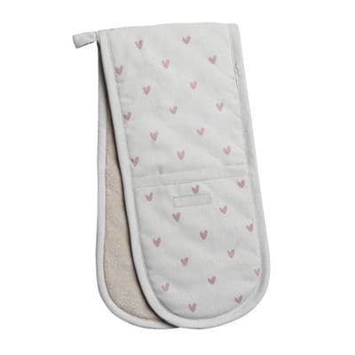 Fab Sophie Allport Double Oven Gloves with Pretty Pink Heart design