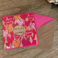 Fab-u-lous! 'Love on Your Birthday' Hearts Greeting Card
