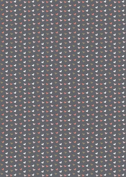 Gift Wrapping Service -  Luxury Grey Wrapping Paper with Hearts