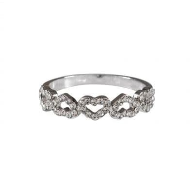Gorgeous 'Aura' Diamante Heart Ring