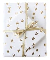 Gorgeous Golden Hearts - Luxury Wrapping Paper - Ideal for Wedding Gifts