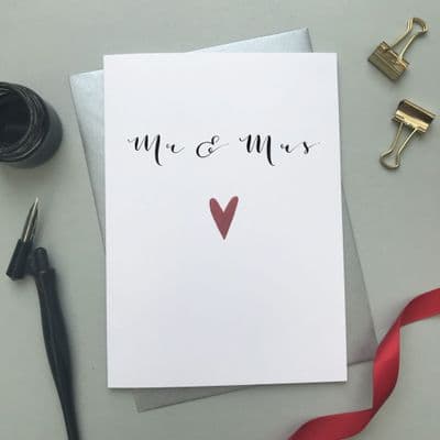 Gorgeous 'Mr & Mrs' Wedding/Anniversary  Greeting Card