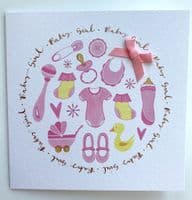 Gorgeous New Born 'Baby Girl' Greeting Card.