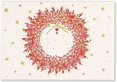 Gorgeous 'Winterberry Wreath'  20 Christmas Cards Box Set