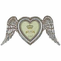 Great Gift Idea  Gorgeous Silver Gilt 'Angel Wings' Heart Frame