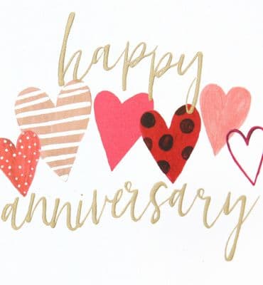 Happy Anniversary - Caroline Gardner - Cute Hearts Greeting Card