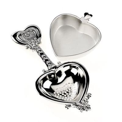Just Lovely! Heart Shaped Tea Strainer & Stand