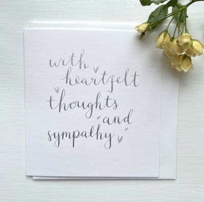 Just Lovely! 'With Heartfelt Thoughts & Sympathy Greeting Card