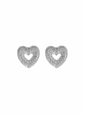Lovely 'Sweetheart' Diamanté Style Earrings for Pierced Ears