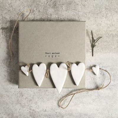Porcelain 'East of India' Cute Heart Garland
