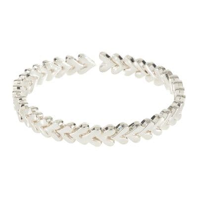 Pretty 'Aura' Silver Sweetheart Hearts Bracelet