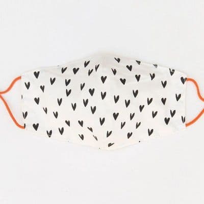 Pretty Caroline Gardner Face Mask with Heart Design