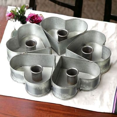Really Gorgeous Metal Hearts Candlestick Holder