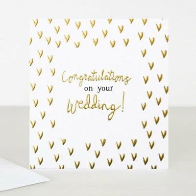 Simply Lovely! Caroline Gardner 'Congratulations on your Wedding! Card with Gold