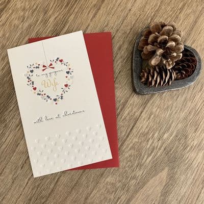 Simply lovely! 'To my Gorgeous Wife with love at Christmas' - Greeting Card