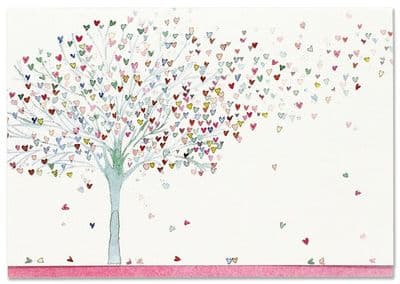 Super Pretty 'Tree of Hearts' Box of Note Cards