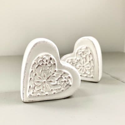 Vintage Style Heart Shaped Salt & Pepper Pots - Cruet Set...soooo cute!