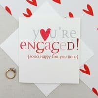 You're Engaged! Sooo Happy For You Both - Caroline Gardner Card with Heart