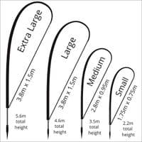 Feather Flag and Beach Teardrop Flags with Poles and Double Sided Option