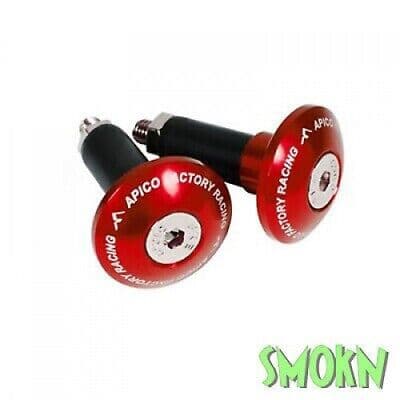 Apico Trials Bar Ends Alloy MX Motocross Enduro for all 14mm ID Handle Bars Red