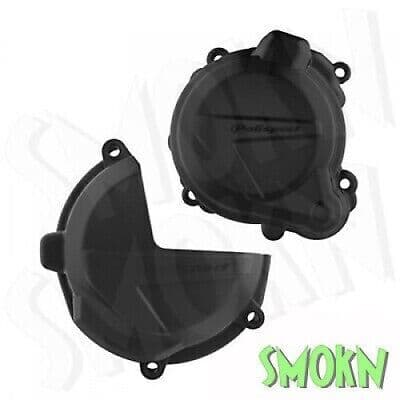 Beta Casing Covers RR & Xtrainer 250 300 18-24 2T Polisport Clutch & Ignition BK