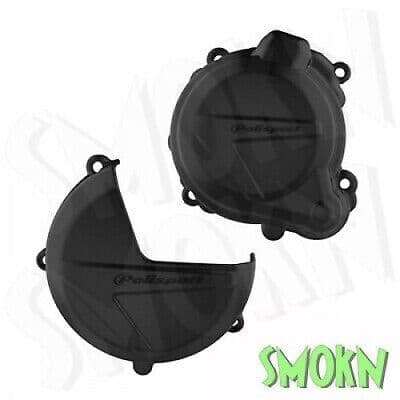 Beta Clutch & Ignition Covers 250 300 RR & Xtrainer 13-17 Polisport Casing 2T BK