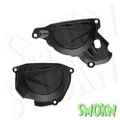 Beta RR Casing Covers 350 390 430 480 20-24 4T Polisport Clutch & Ignition Black