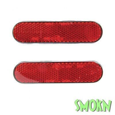 Bike-It E-Marked 22mm x 94mm self adhesive reflector kit 1 pair in Red