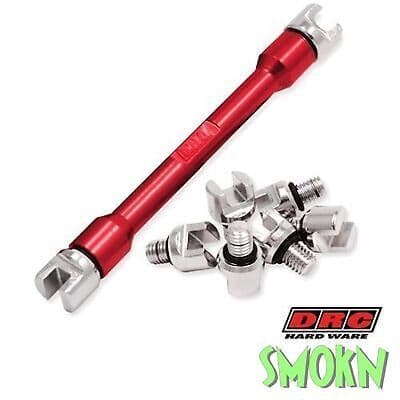 DRC Pro Spoke Wrench MX Moto Cross Enduro 5.6 5.8 6.0 6.2 6.4 6.6 6.8 7.0 mm Red